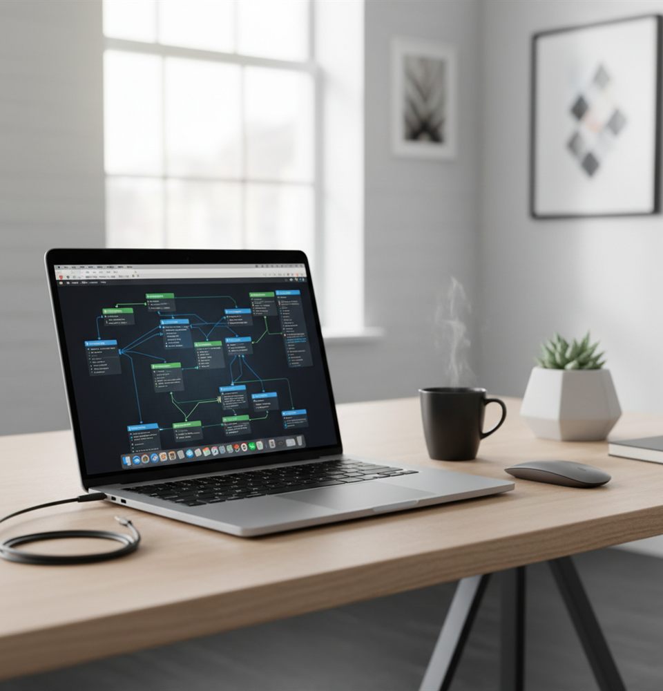 Arquitecto de software trabajando en el diseño técnico de un sistema